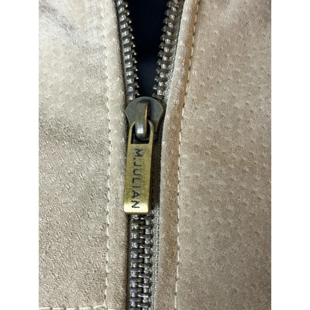 Wilsons Vintage Leather M. Julian Men's XXL Tan Suede Full Zip Jacket 2XL